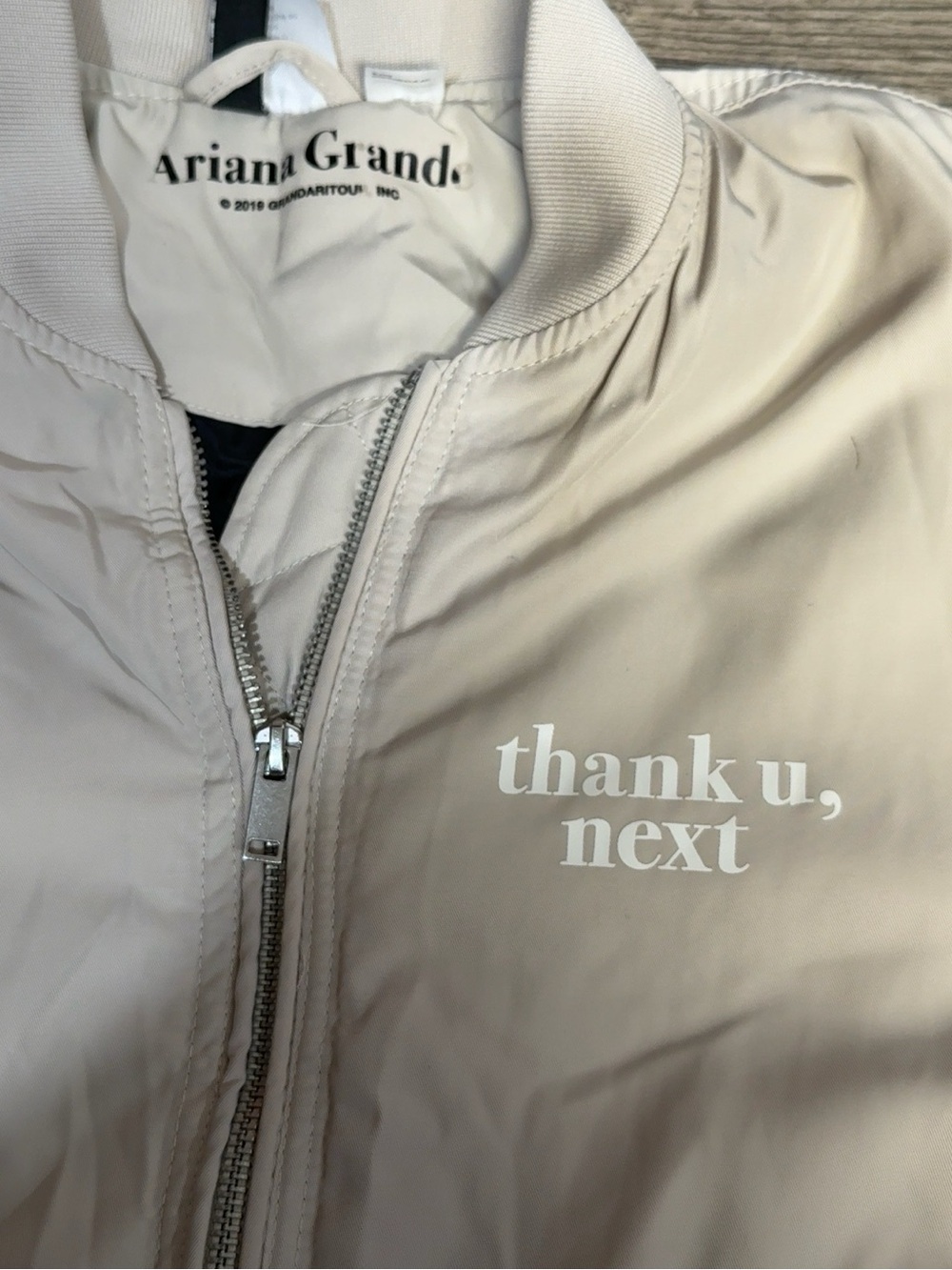 Ariana Grande x H&M Thank U Next 2019 Bomber Jacket Cream Size S - Picture 9 of 16